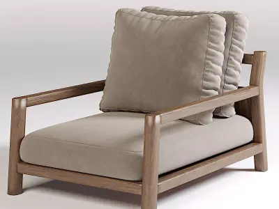 Pablo Outdoor Amrchair 3D model
