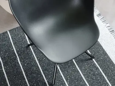  Replica Wendelbo Plastic V1 Chair Model, Black 