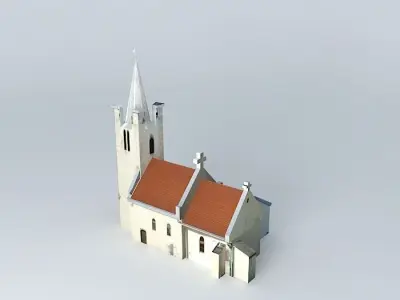 Church of the settlement fungal Hubice Free 3D model