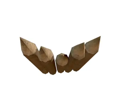 Orc Spike Wall - Game Ready Low-poly 3D model