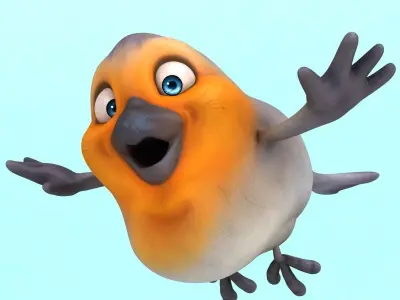 Fun Red Robin 3D model