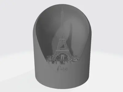 Love For Paris - LED Light Up Diorama 3D print model