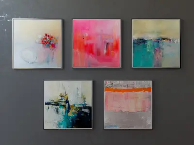 Collection of paintings abstract art part 8 3D model