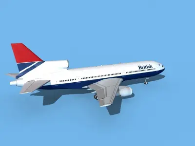 Lockheed L-1011 British Airways 2 3D model