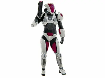 CYBER SOLDIER R-500  Rigged for Unreal Engine - Unity - MIXAMO  3D model