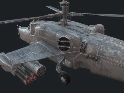 KA-50s Low-poly 3D model