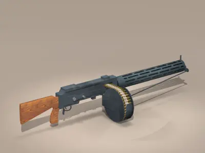 LMG14 machine gun 3D model