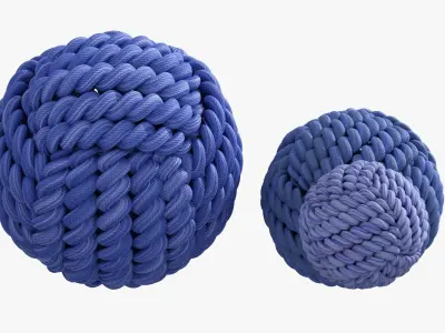 Decorative fabric balls Free 3D model