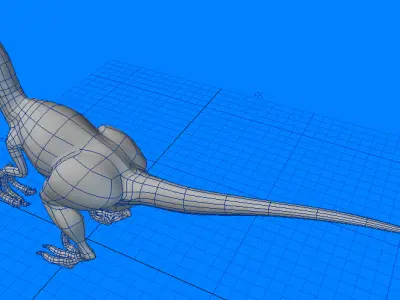 Deinonychus dinosaur 3D model