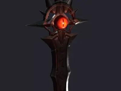 Stylized sword in game Low-poly 3D model