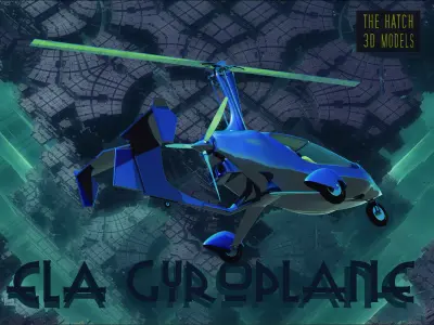 ELA Gyroplane  Low-poly 3D model