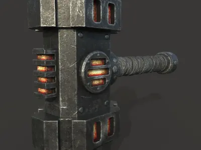 lava hammer Free low-poly 3D model