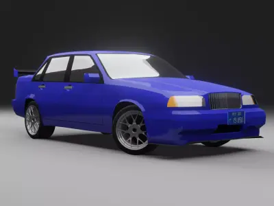Volvo 850 BTCC 1995 Saloon Free low-poly 3D model