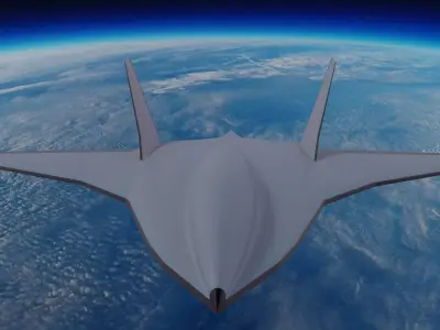 Boeing Hypersonic Valkyrie II - Low Poly Low-poly 3D model