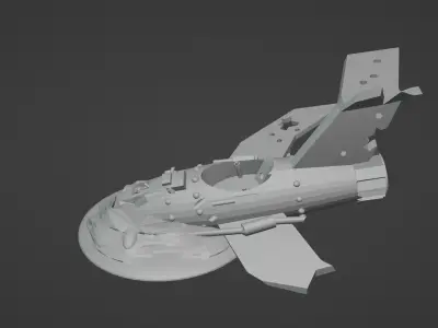 Crashed Space Plane Scenery 3D print model