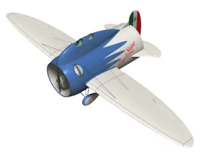 Stipa-Caproni biplane 3D model