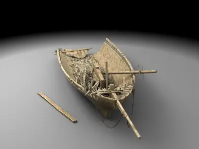 Wooden shipwreck 2 3D model