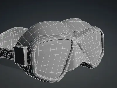 High Quality Googles low poly Low-poly 3D model