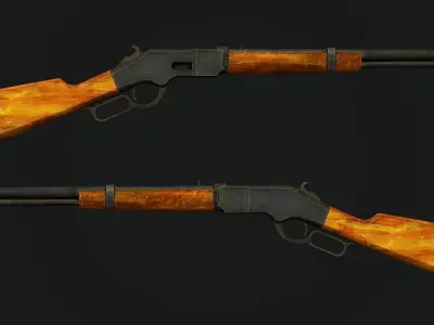 Winchester Rifle - Low Poly Game Ready Low-poly 3D model