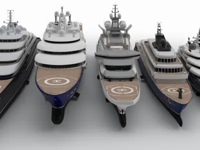 Collection Yacht Bay Four 3D model