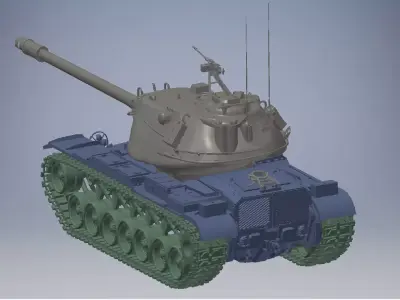 M103 tank 3d model 3D model