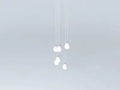 Hanging different height ball lamp Free 3D model