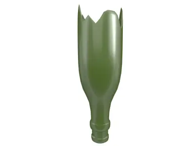 Broken Bottle v1 001 Low-poly 3D model