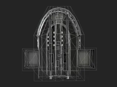 Star Destroyer Bridge Interior Low-poly 3D model