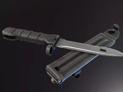 AK74 Bayonet Low-poly 3D model