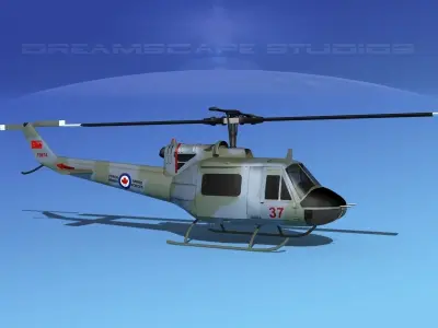 Bell UH-1B Iroquois Canada Army 3D model