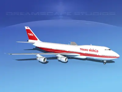 Boeing 747-100 TWA 2 3D model