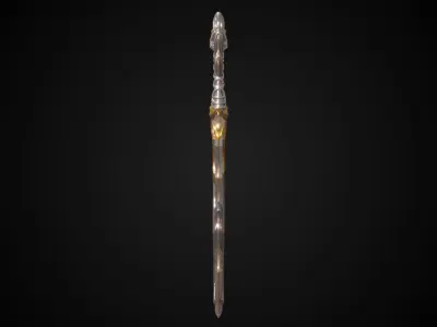 Stylized Elf Sword - Bloomfang - Game Ready 3D model