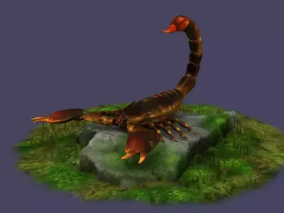 Fire Scorpions Realistic Scorpions cave creatures the desert 3D model