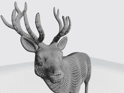 Wire Gazelle   3D model