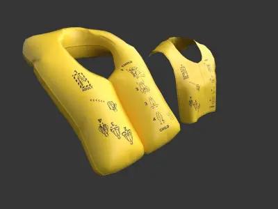 Life Vest Low-poly 3D model