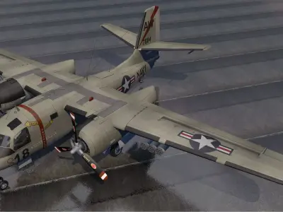 Grumman S2F-1 Tracker 3D model