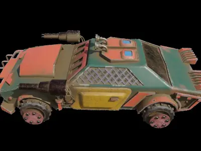 Mad Max Car Low-poly 3D model