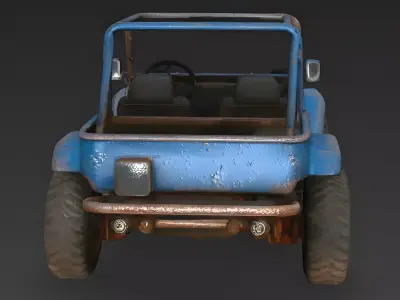 Desert-Scrapper Dune Buggy 3D Model Low-poly 3D model