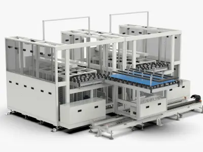 Automatic Panel Cassette Lifting and Transfer Machine 3D model