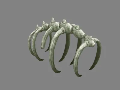 Animal  skeleton - Dinosaur bones Low-poly 3D model