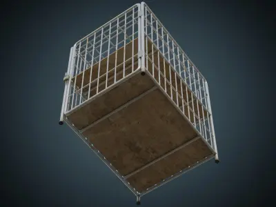Cage 2B Low-poly 3D model