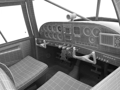 Maule light aircraft with interior 3D model