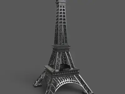 Eiffel Tower Low-poly 3D model