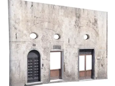 3D Scanned Italian Facade 007 Low-poly 3D model
