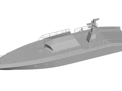 High speed boat 3D model