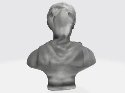 Hannibal barca head statue 3D print model