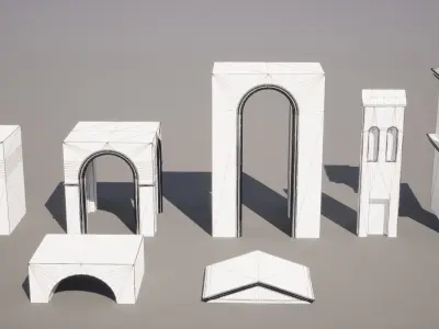 Ancient City asset pack Low-poly 3D model