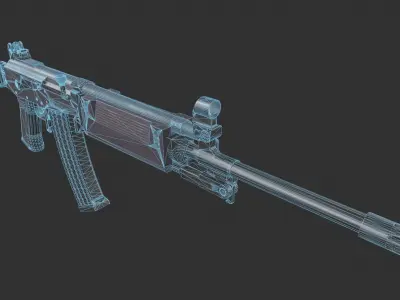 Denel Vektor R4 Low-poly 3D model