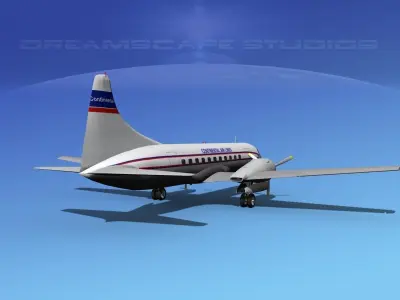 Convair CV-340 Continental 3D model