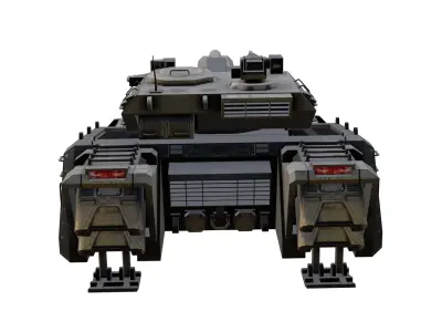 sci-fi hover Tank Low-poly 3D model